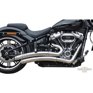 Radial Low Exit Staggered Exhaust System Show Chrome