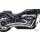 Radial Low Exit Staggered Exhaust System Show Chrome