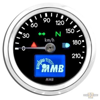 48 mm Basic Speedometer Scale: 120 mph; Scale Color: black Chrome 48.0 mm