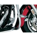 Longhorn Offset Highway Pegs with Dually & Magnum Quick Clamp 1-1/4" Engine Guards or Tubing Chrome