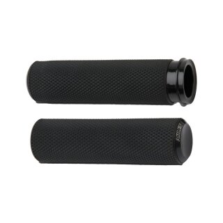 Knurled Fusion Grip Black Endcap Black 1" Anodized Throttle By Wire