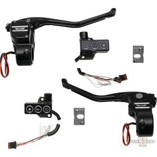 RR90 Can Bus Dual Calipers, Cable Clutch Hand Control Kit Black Anodized