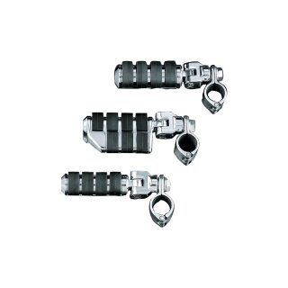 Dually ISO- Pegs Rider Foot Pegs with Clevis & Magnum Quick Clamps Chrome
