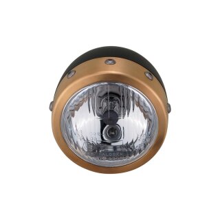 Retro 120mm Headlight Insert Chrome Clear