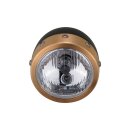 Retro 120mm Headlight Insert Chrome Clear