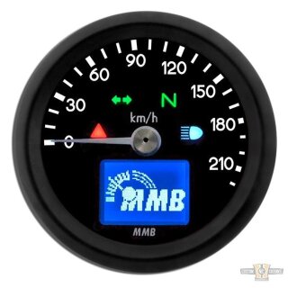 ELT48 Basic Speedometer Black 48.0 mm