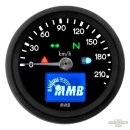 ELT48 Basic Speedometer Black 48.0 mm