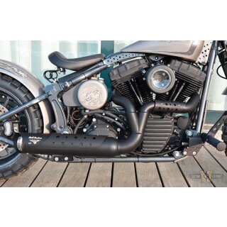 Skull Headers E3 Bomb Kevt Style Hole Exhaust System Black Coated
