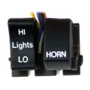 Hi/Low/Horn, handlebar switch set. Black
