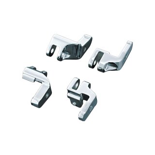 Driver Floorboard Relocation Brackets Chrome
