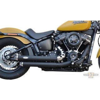 Top Chopp Staggered Exhaust System Black Coated