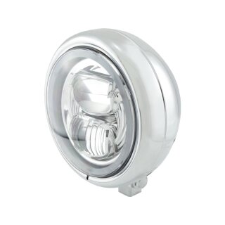 Pecos Type 7 5 3/4" Scheinwerfer Chrome LED
