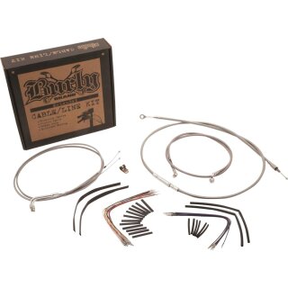 14" Gorilla Bar Cable Kit Stainless Steel Clear Coat ABS