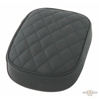Diamond Suction Cup Pillion Pad Black Leather