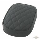 Diamond Suction Cup Pillion Pad Black Leather