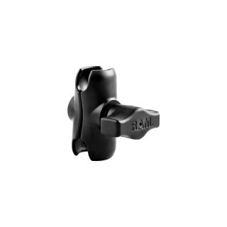 Double Socket Arm For 1" Rubber Balls Short Black 60.0 mm Powder Coated
