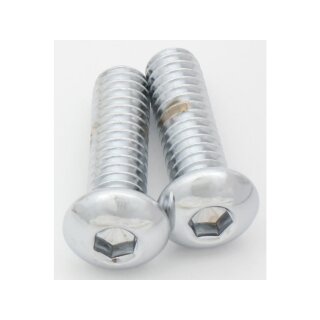 Buttonhead Allen Socket Bolt Pack Chrome Allen head 1/4"-20 UNC 1"