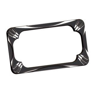 NESS BILLET ALU LICENSE PLATE FRAME, DEEP CUT