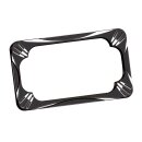 NESS BILLET ALU LICENSE PLATE FRAME, DEEP CUT