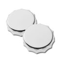 Scalloped Gas Cap Set, Chrome