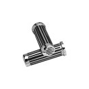 Mini-Rib Grips Chrome 1" Cable operated