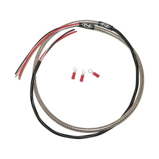 Tachometer Harness Stainless Braided and Clear Coated, Universal Fittment