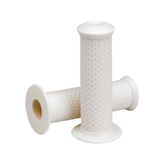 Fish Scale Grips White 7/8" Cable operated Throttle By Wire