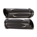 Arlen Ness, billet Deep Cut Comfort grips. Black