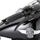 Arlen Ness Billet Deep Cut Comfort Griffe Schwarz für Harley TBW Modelle 08-25