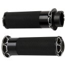 Beveled Fusion Grips Black 1" Anodized Cable operated