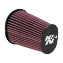 K&N, replacement air filter element. Black tip logo