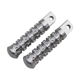 Ribbed Foot Pegs Chrome