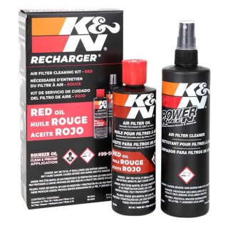 K&N Recharger Luftfilter Service Kit. Rot