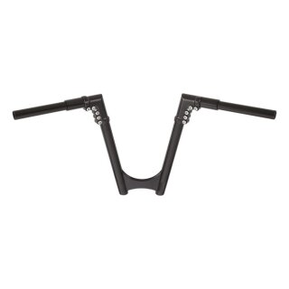 Arlen Ness, 1-1/4" modular drag bar. Black, 8" rise