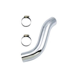 2 into 1 Headpipes Replacement Heat Shields Front Chrome
