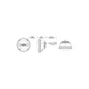 Model 8620 LED Reflector Headlight Insert With chrome reflector Chrome Clear