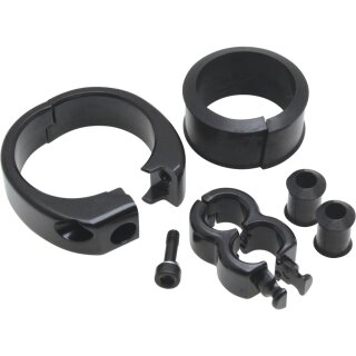 CABLE CLAMP 1 1/4-1 1/2" DUAL THROTTLE / CLUTCH CABLE, BLACK