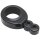 CABLE CLAMP 1 1/4-1 1/2" DUAL THROTTLE / CLUTCH CABLE, BLACK