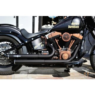 CH Configured Hot Shot Pipes Euro3 Top Chop Staggered  Floorboards Headpipes 70 mm VA black    (Interference Tube, DTC included)