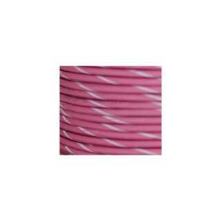 OEM Colored 1mm Wire Spools Pink, White Stripe