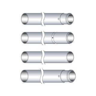 49mm Fork Tubes +4" FXD/ +2" FXDWG Show Chrome 29,5"