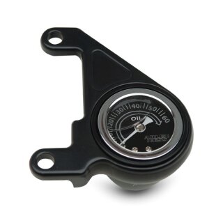 Ness Öldrück Messer Anzeige Kit Alu schwarz für Harley 99-17