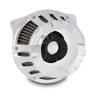 Arlen Ness Deep Cut Inverted Luftfilter Kit chrom für Harley B.T. 93-17