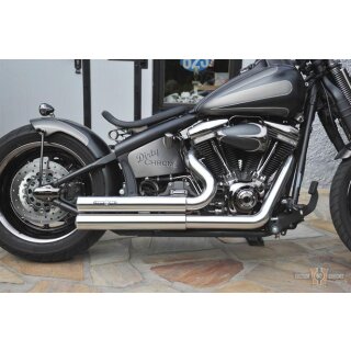 CH Configured Hot Shot Pipes Euro3 Top Chopp Headpipes 70 mm VA polished   (Interference Tube, DTC included)