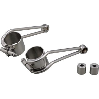 Vintage Headlight Bracket Silver Polished