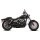 Falcon Double Groove Auspuffanlage schwarz für Harley Dyna 07-17 E4