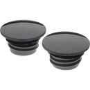 Domed Low Profile Stainless Steel Gas Cap Set Black