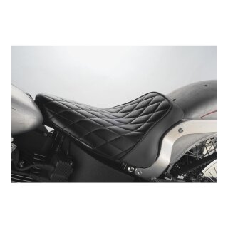 Bare Bones Diamond Stitch Solo Seat Black Vinyl