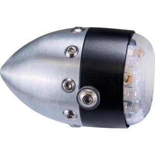 Retro LED Taillight Bezel: satin, Housing: satin Black LED