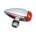 Micro Bullet Notch Turn Signal with Milling Chrome Grooved Amber Halogen